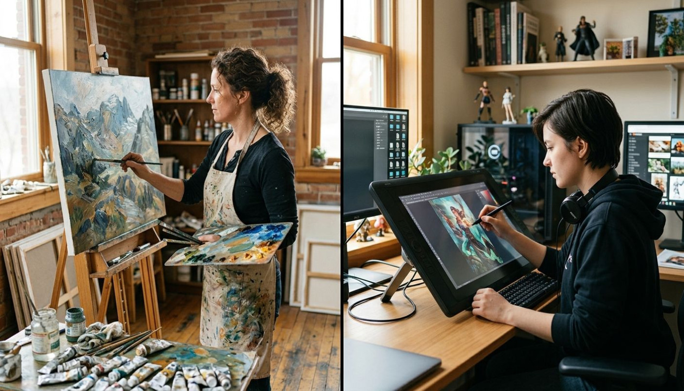 Comparative Analysis Of Traditional Vs AI-driven Graphic Design Techniques